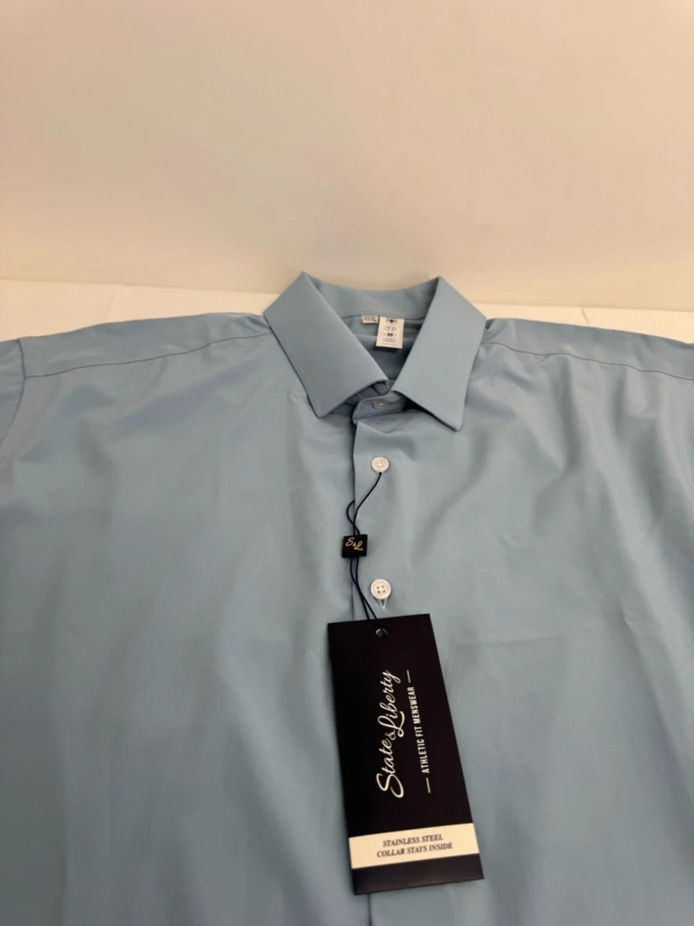 NWT State & Liberty Men’s 3XL Athletic Fit Shirt 4 Way Stretch Performance
